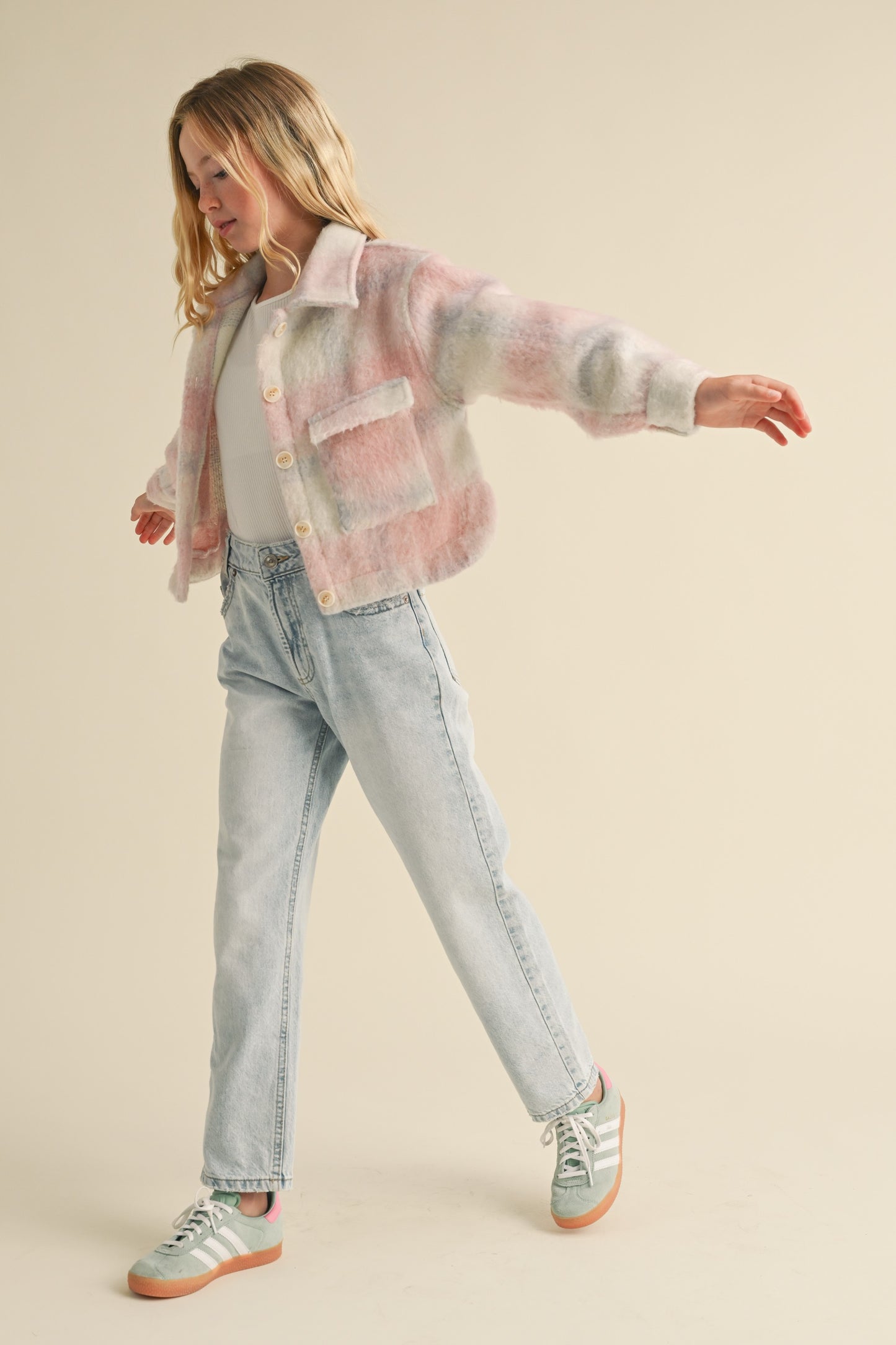 Cropped Cotton Candy Jacket styled