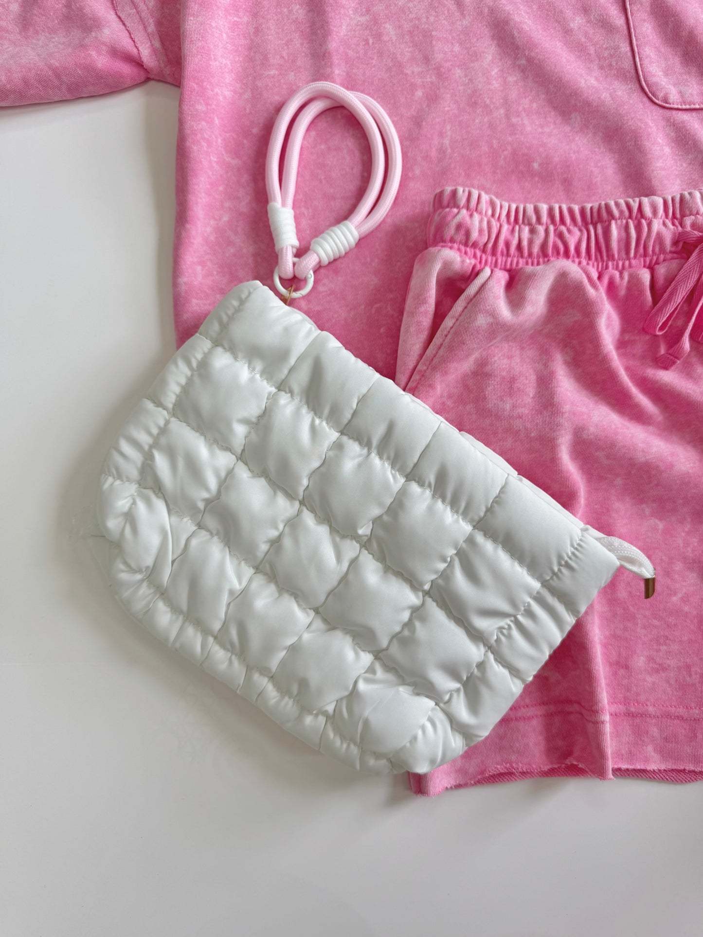 Cloud Quilted Pouch Bag - Cream
