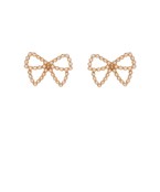 Bow Shaped Pearl Earrings