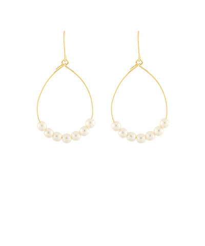 Pearl Wire Teardrop Earrings