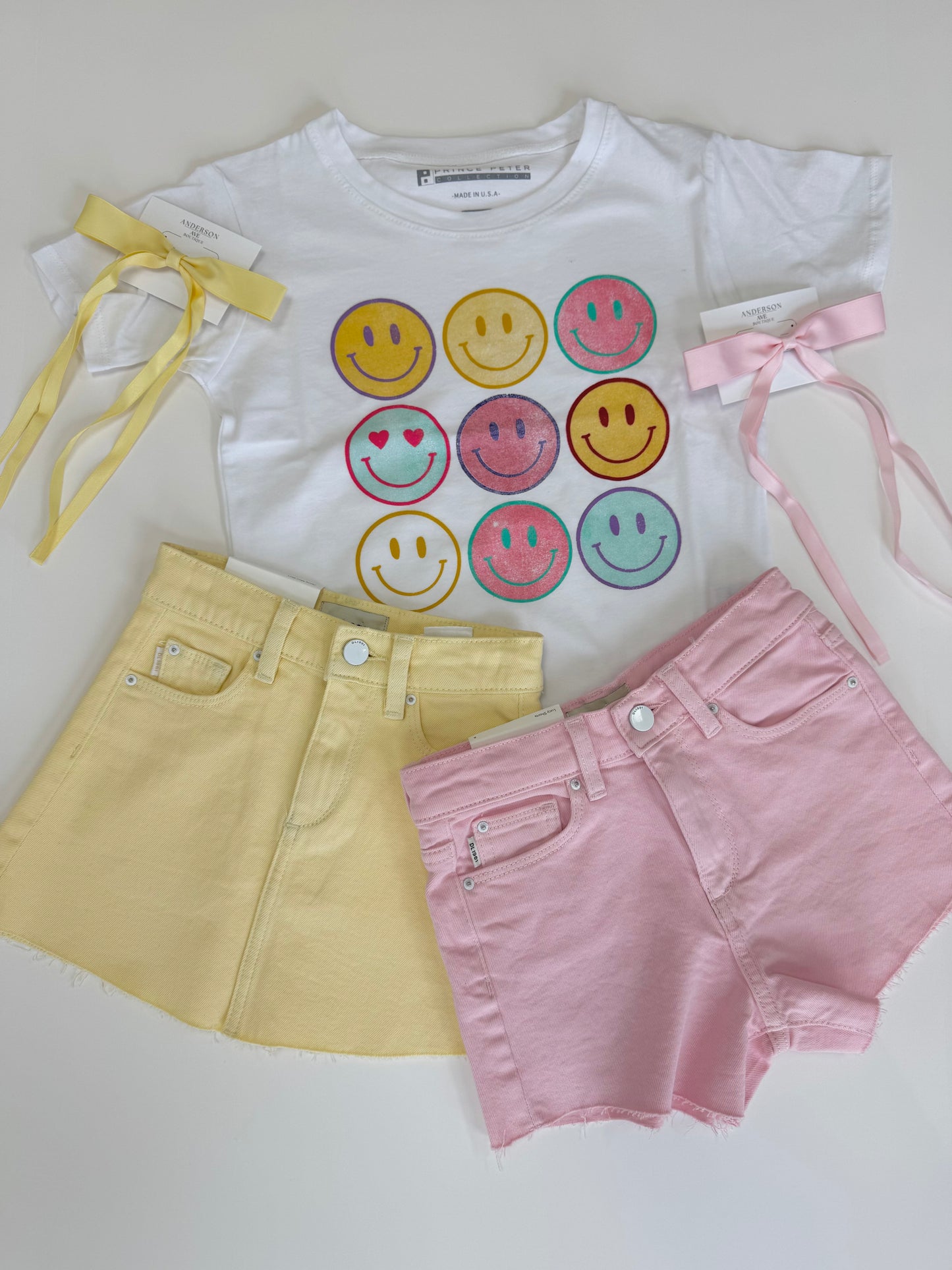 Girls Smiles for Days Tee - White