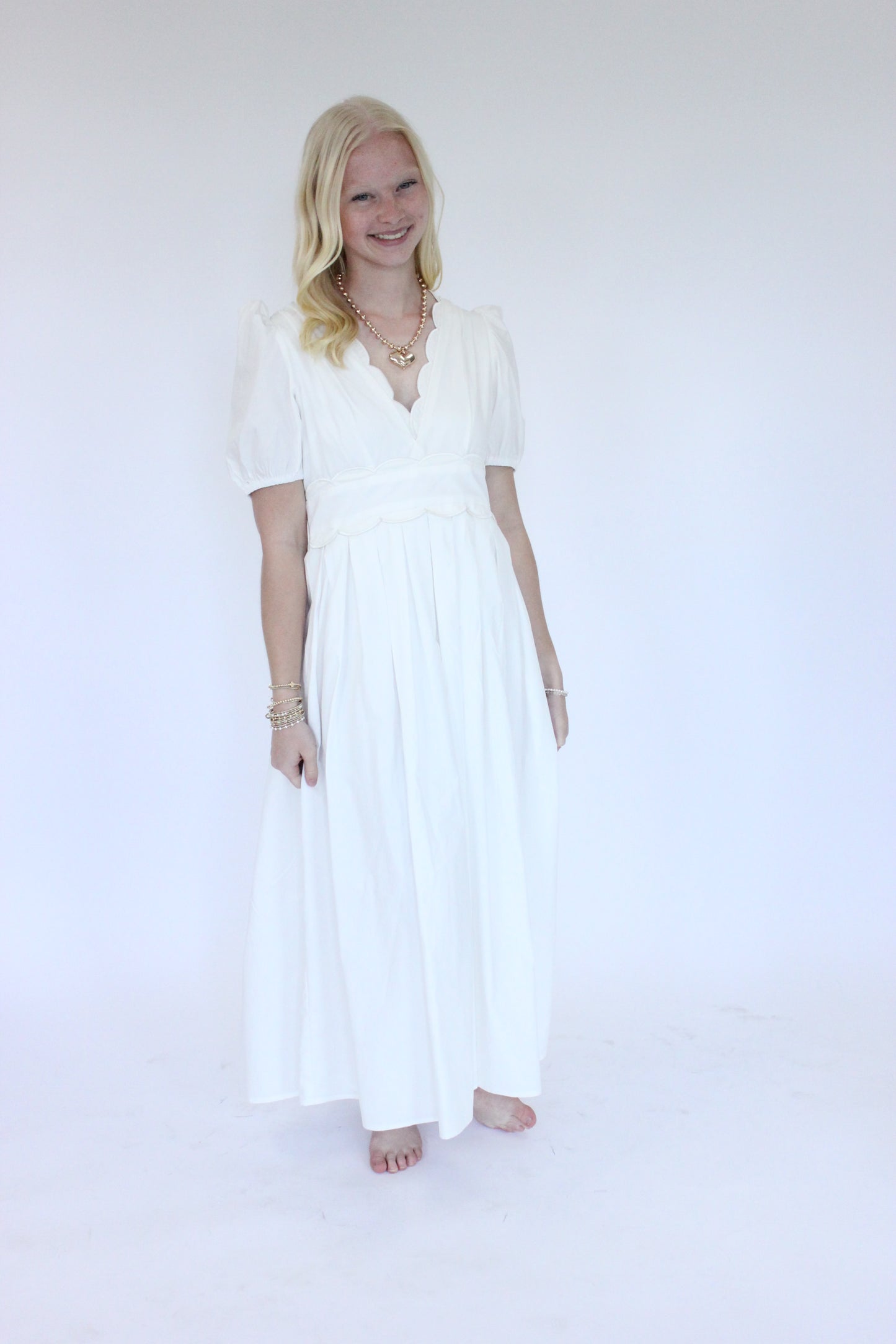Scallop Breeze Midi Dress