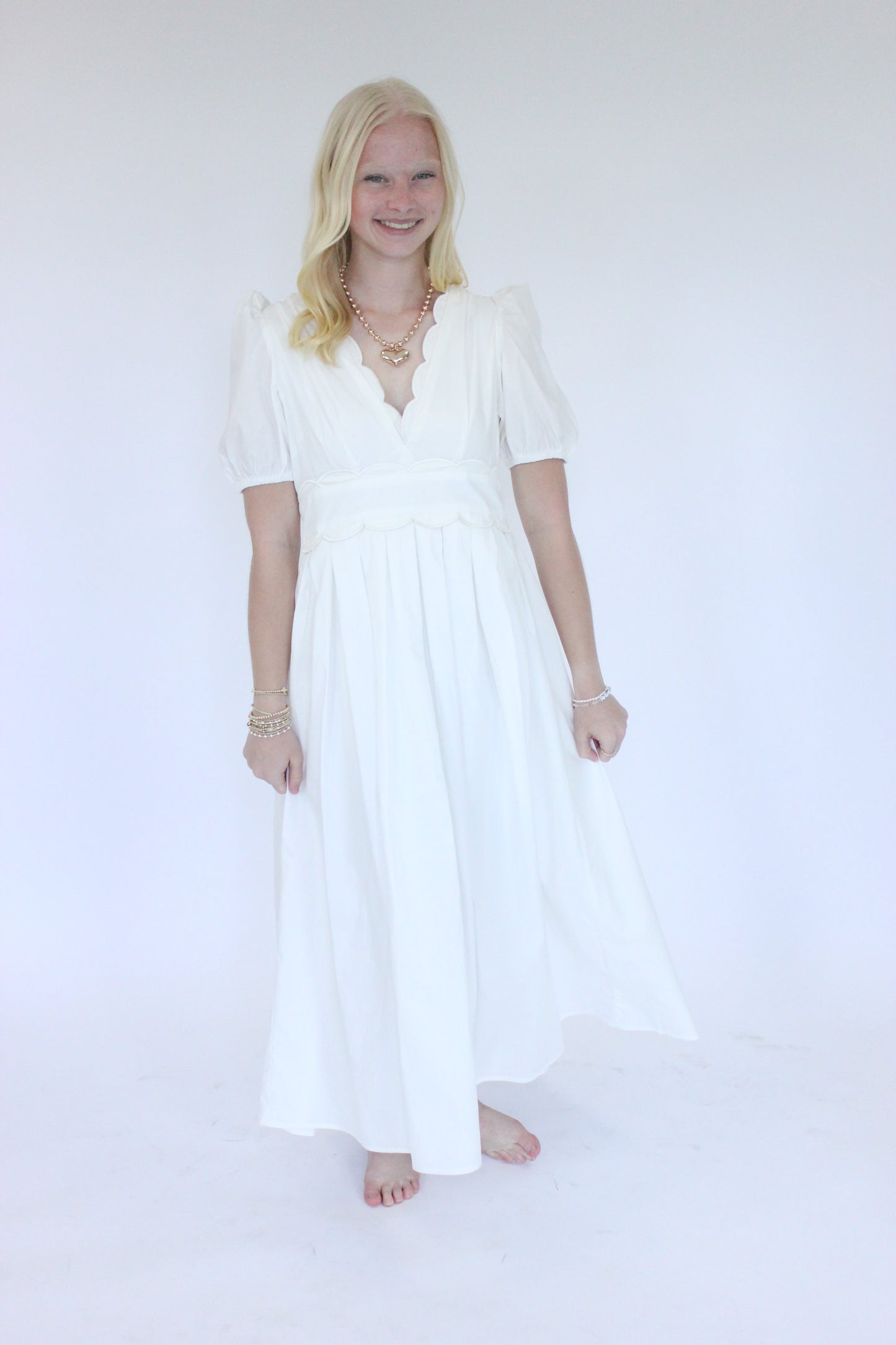 Scallop Breeze Midi Dress