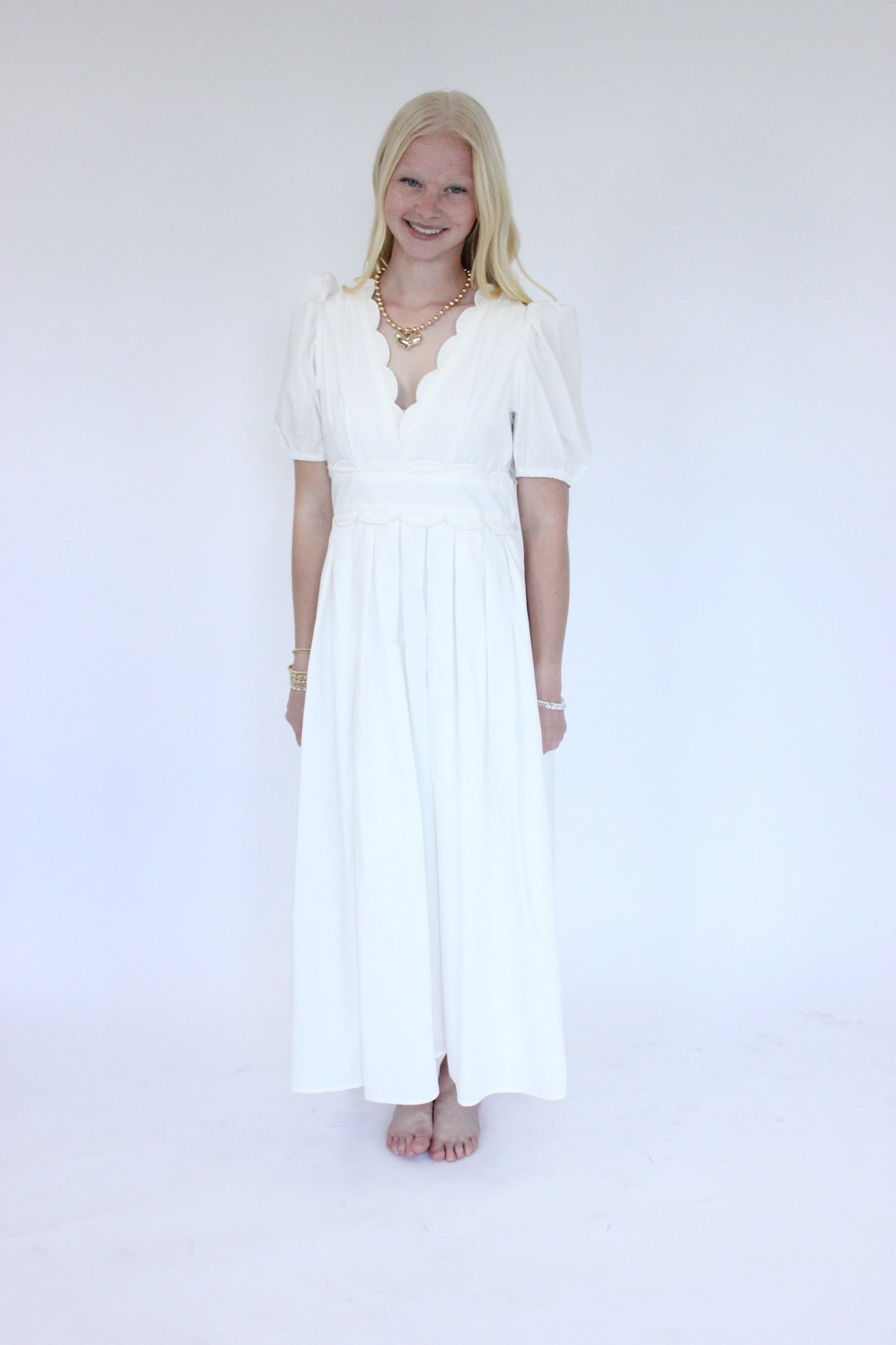 Scallop Breeze Midi Dress