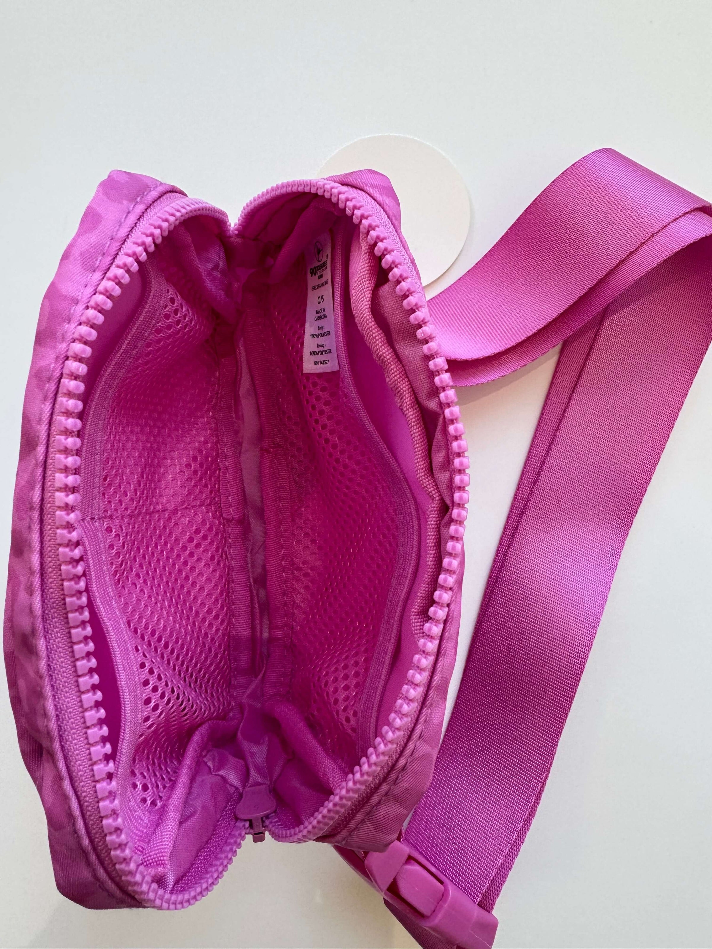 Small Belt bag - Multi Color  hot pink inside