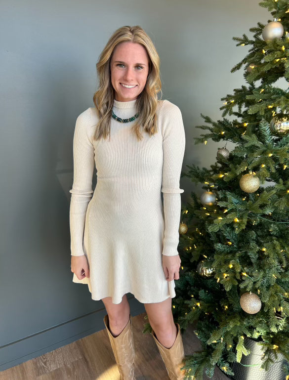 Cream Sweater Dress