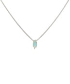 "Ocean Whisper" Dainty Aqua Gemstone Necklace