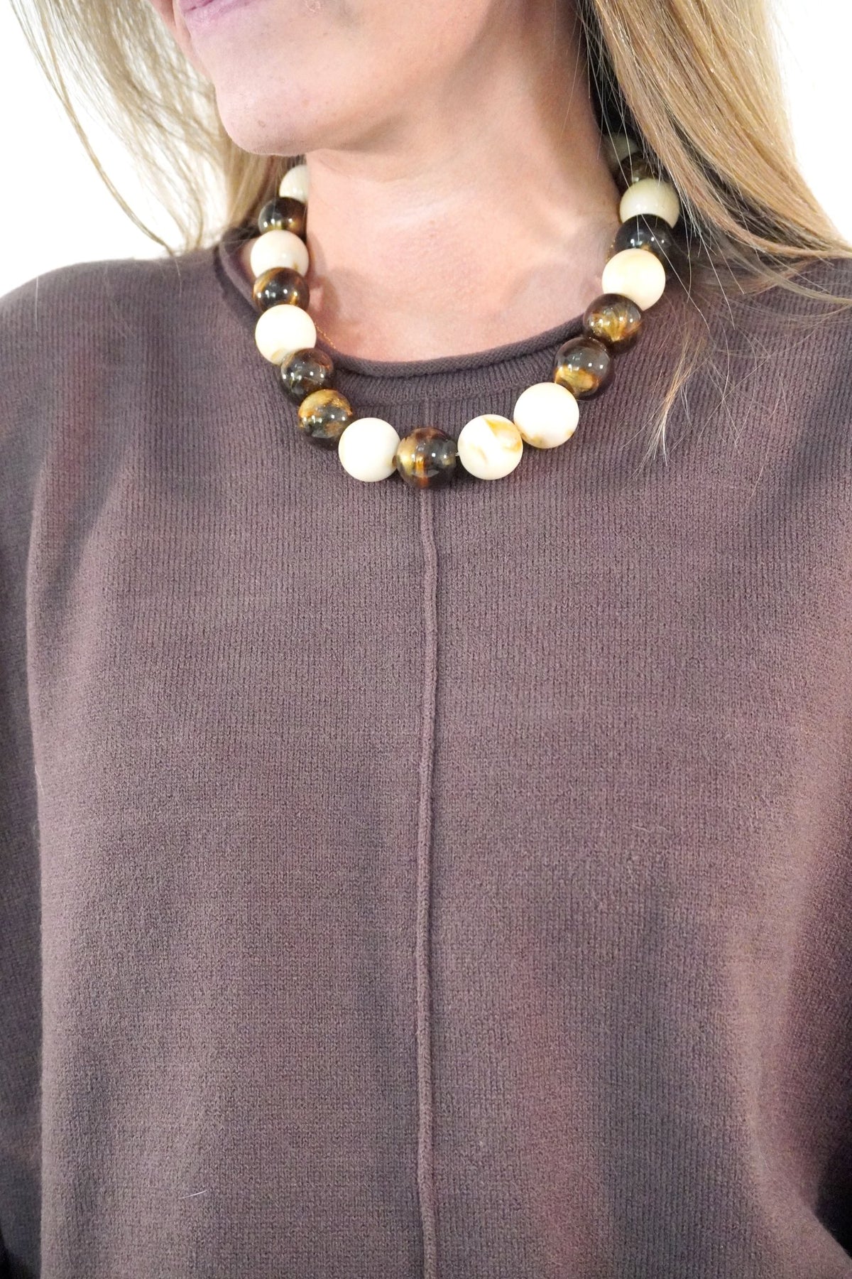 Brown Relaxed Fit Sweater - Anderson Ave boutique