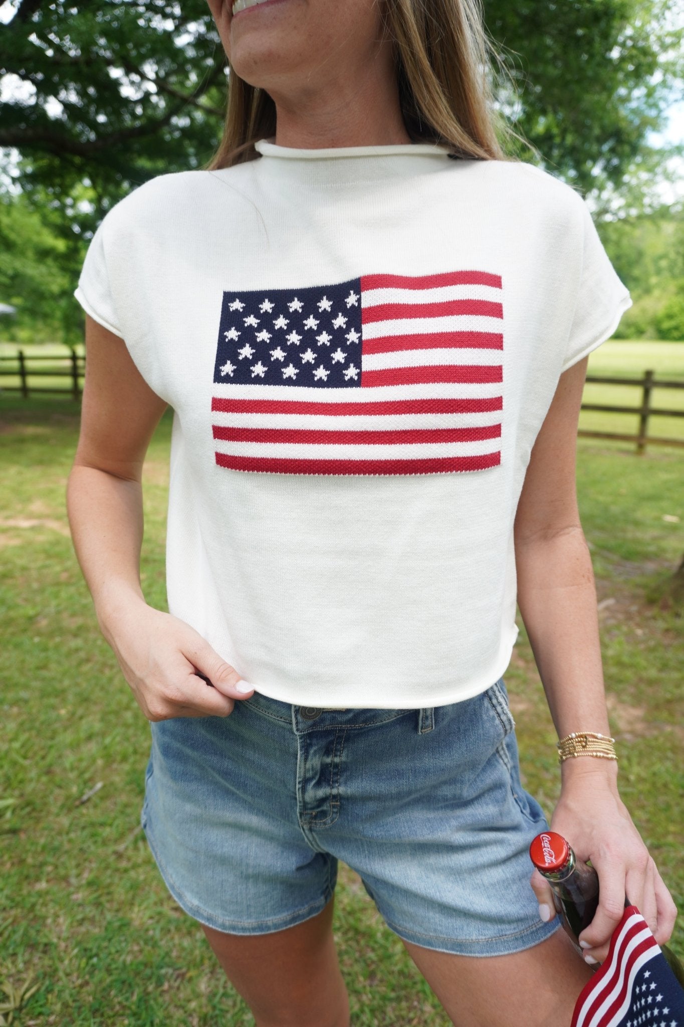 Classic American Flag Sweater - Anderson Ave boutique