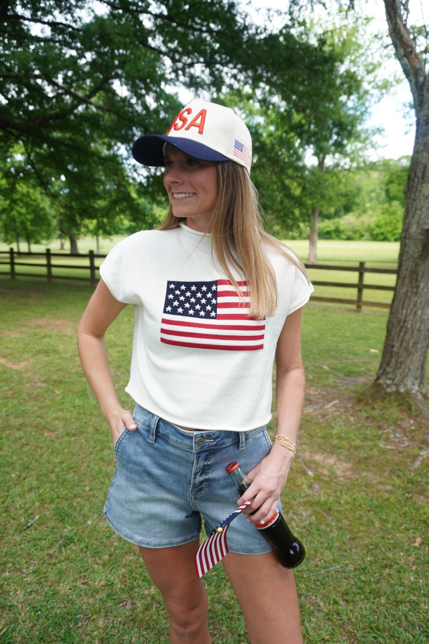 Classic American Flag Sweater - Anderson Ave boutique