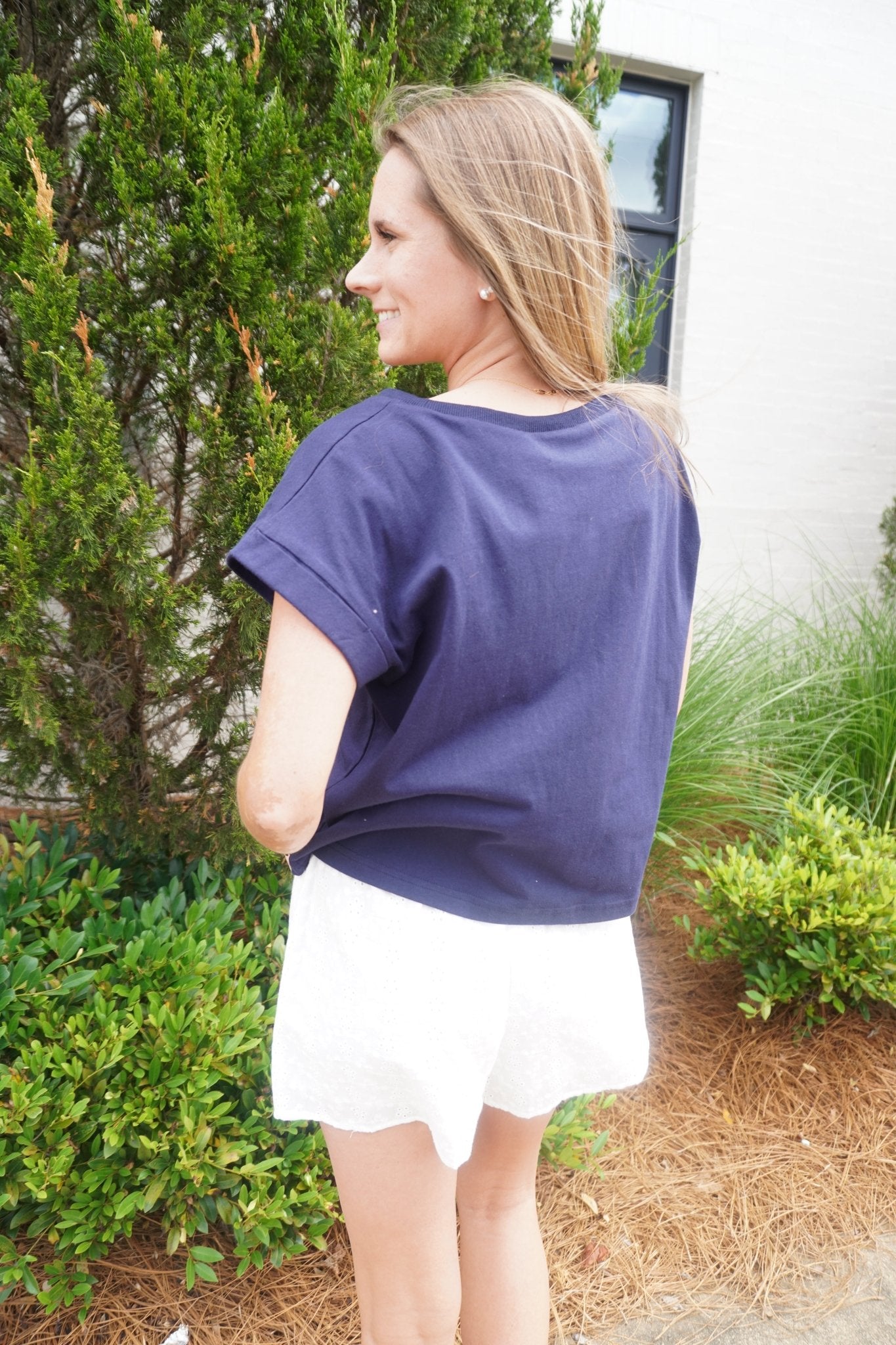 Classic Navy American Flag Tee - Anderson Ave boutique