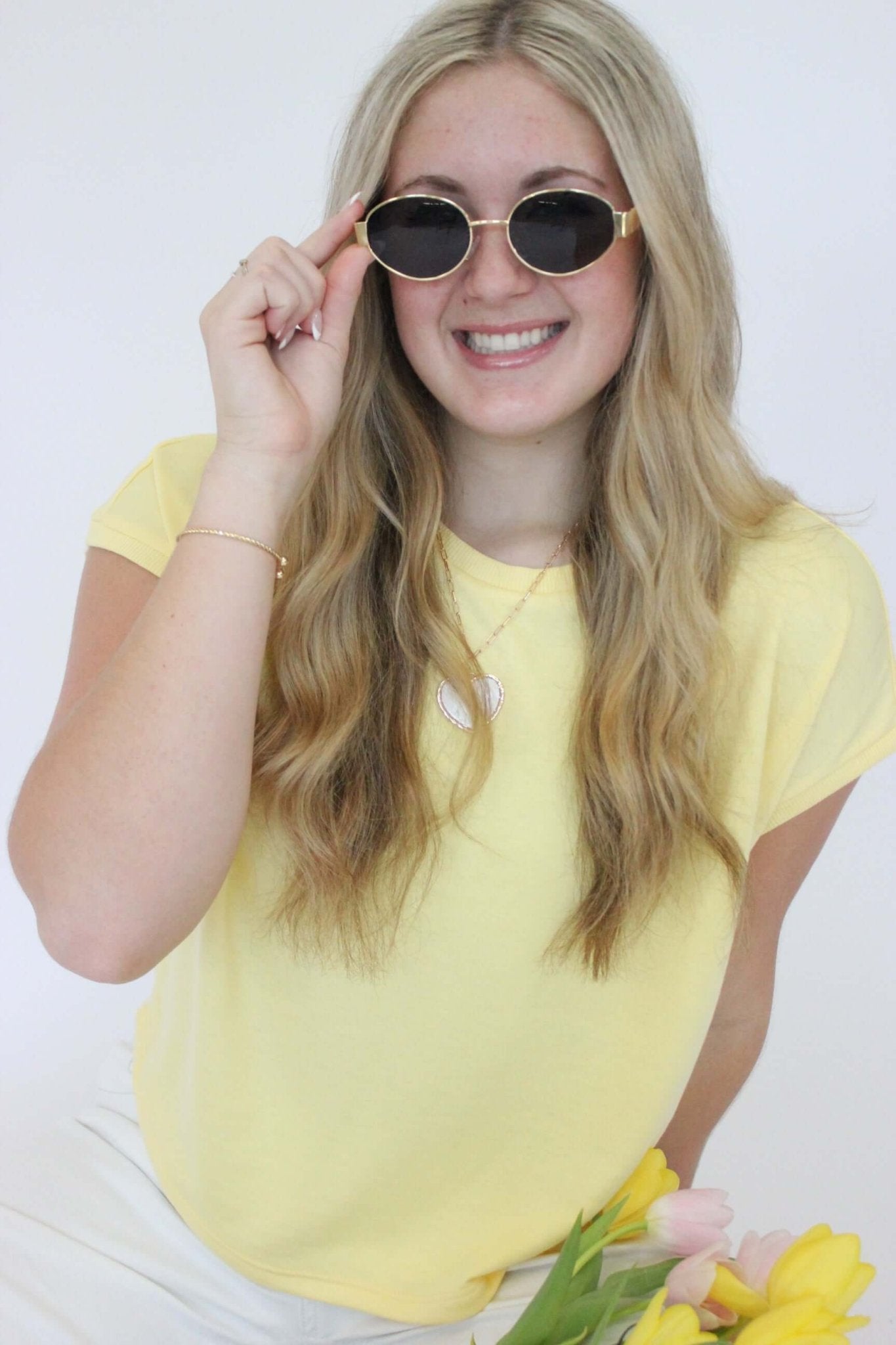 Clauda Retro Oval Sunglasses - Anderson Ave boutique