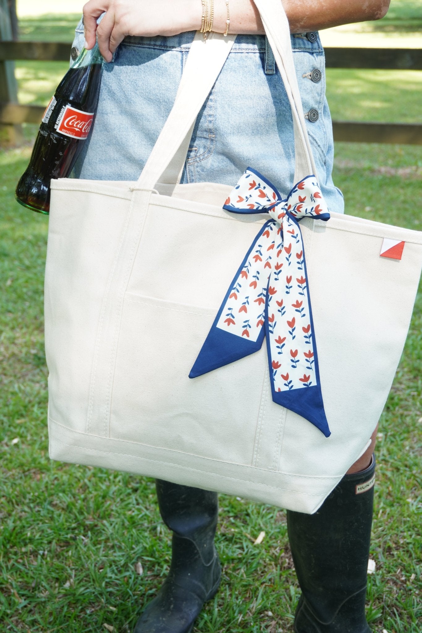 Cream / Cream Heavyweight Canvas Boat Tote – Medium Size - Anderson Ave boutique