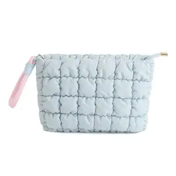 Cloud Quilted Pouch Bag - Blue