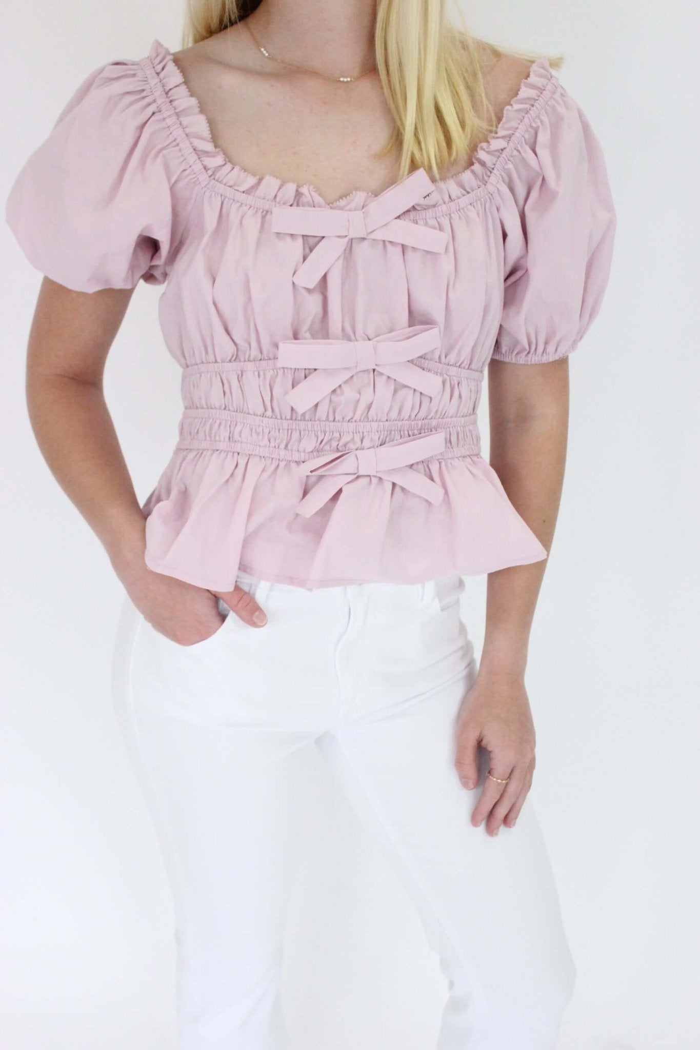 Elegance Peplum Top - Purple - Anderson Ave boutique