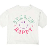 Girls’ Feelin’ Happy Graphic Tee - Anderson Ave boutique