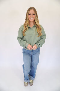 Grace Boutique Pullover Sweatshirt - Sage Green - Anderson Ave boutique