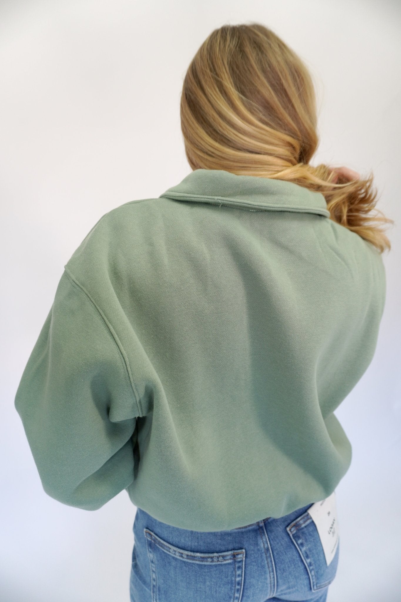 Grace Boutique Pullover Sweatshirt - Sage Green - Anderson Ave boutique