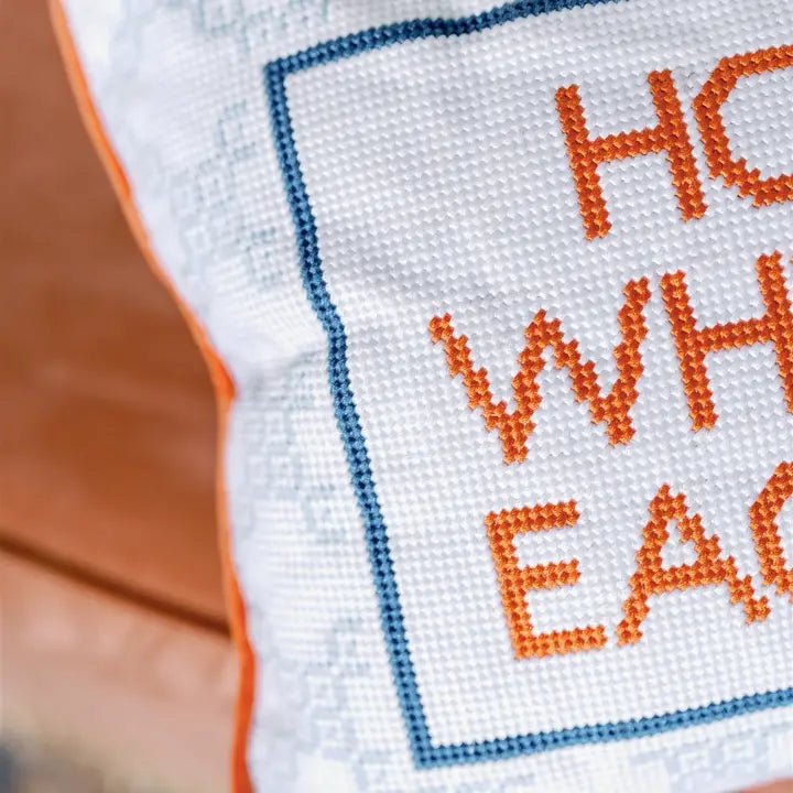 Home Is Where the Eagle Flies Needlepoint Pillow - Anderson Ave boutique