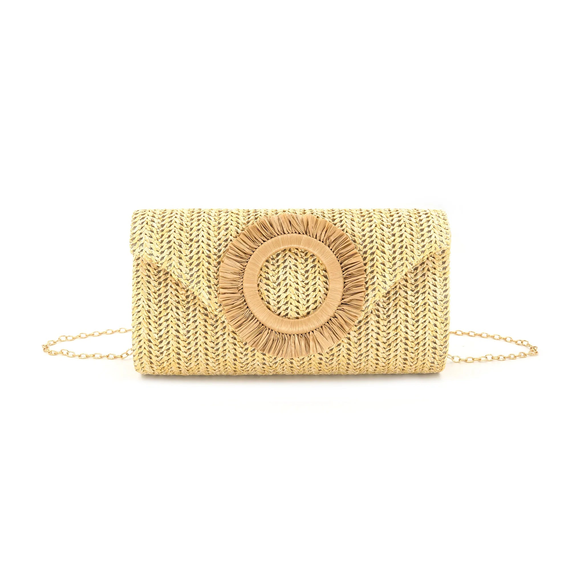 Isla Woven Straw Clutch & Detachable Crossbody – Chic Boho Summer Purse - Anderson Ave boutique