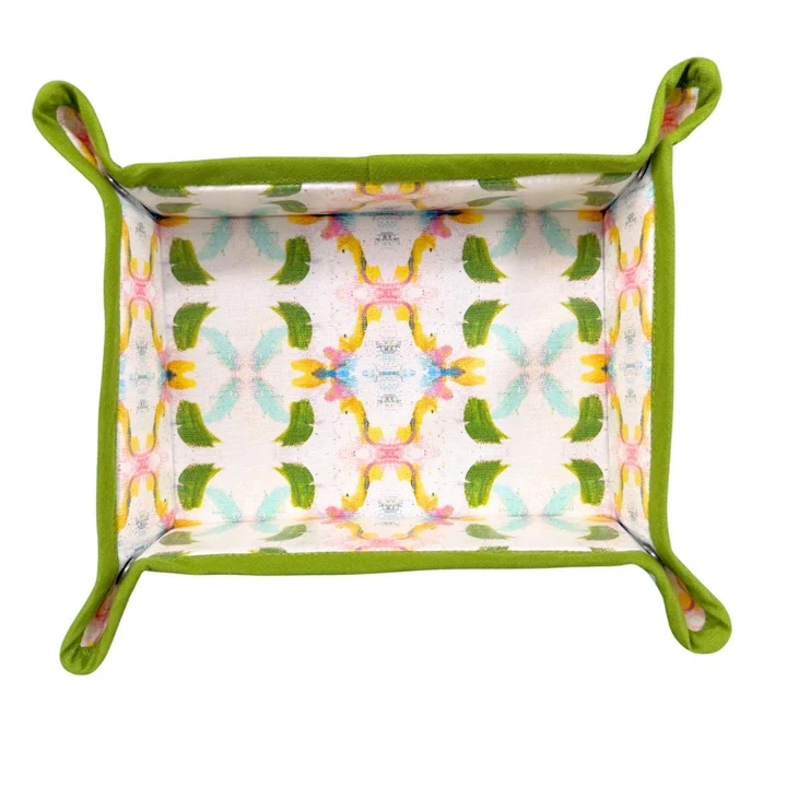 Laura Park Dogwood Snap Tray – Floral Waxed Cotton Catchall - Anderson Ave boutique