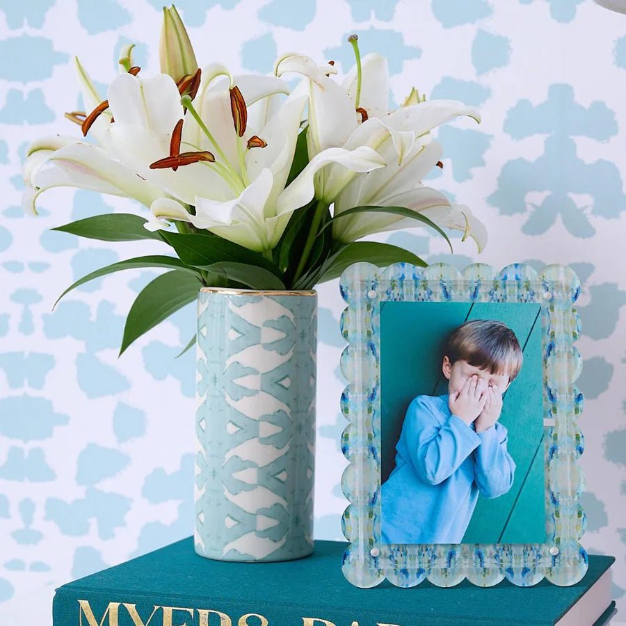 Laura Park Palm Mist Vase - Blue - Anderson Ave boutique