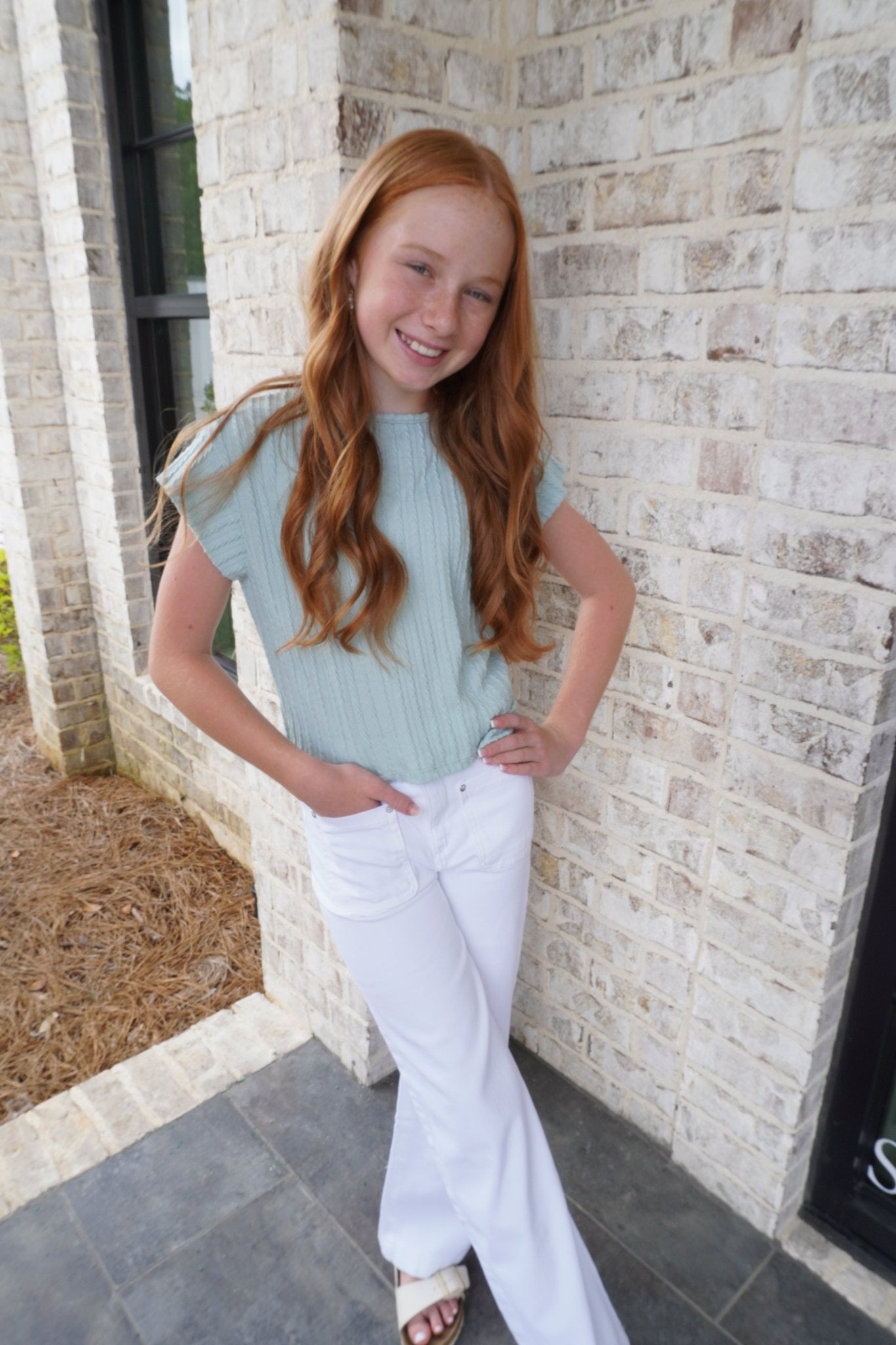 Lilly Wide Leg Jeans - White - Anderson Ave boutique