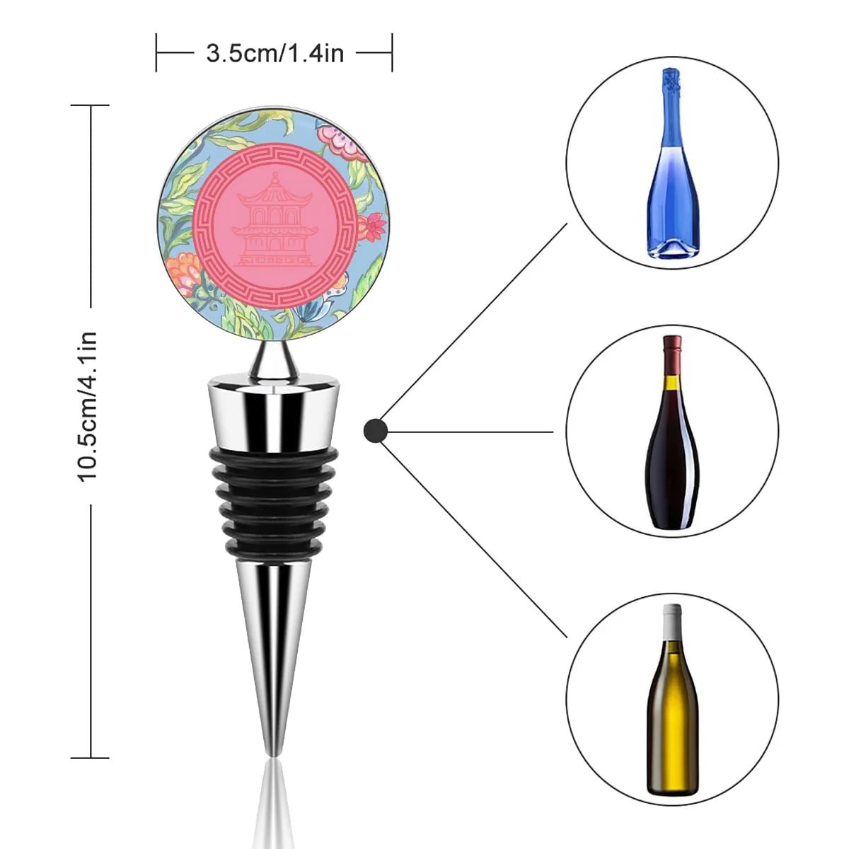 Pagoda Wine Bottle Stopper - Anderson Ave boutique