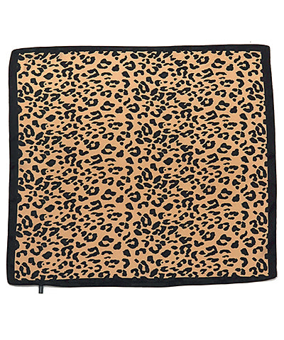 Leopard Satin Square Scarf