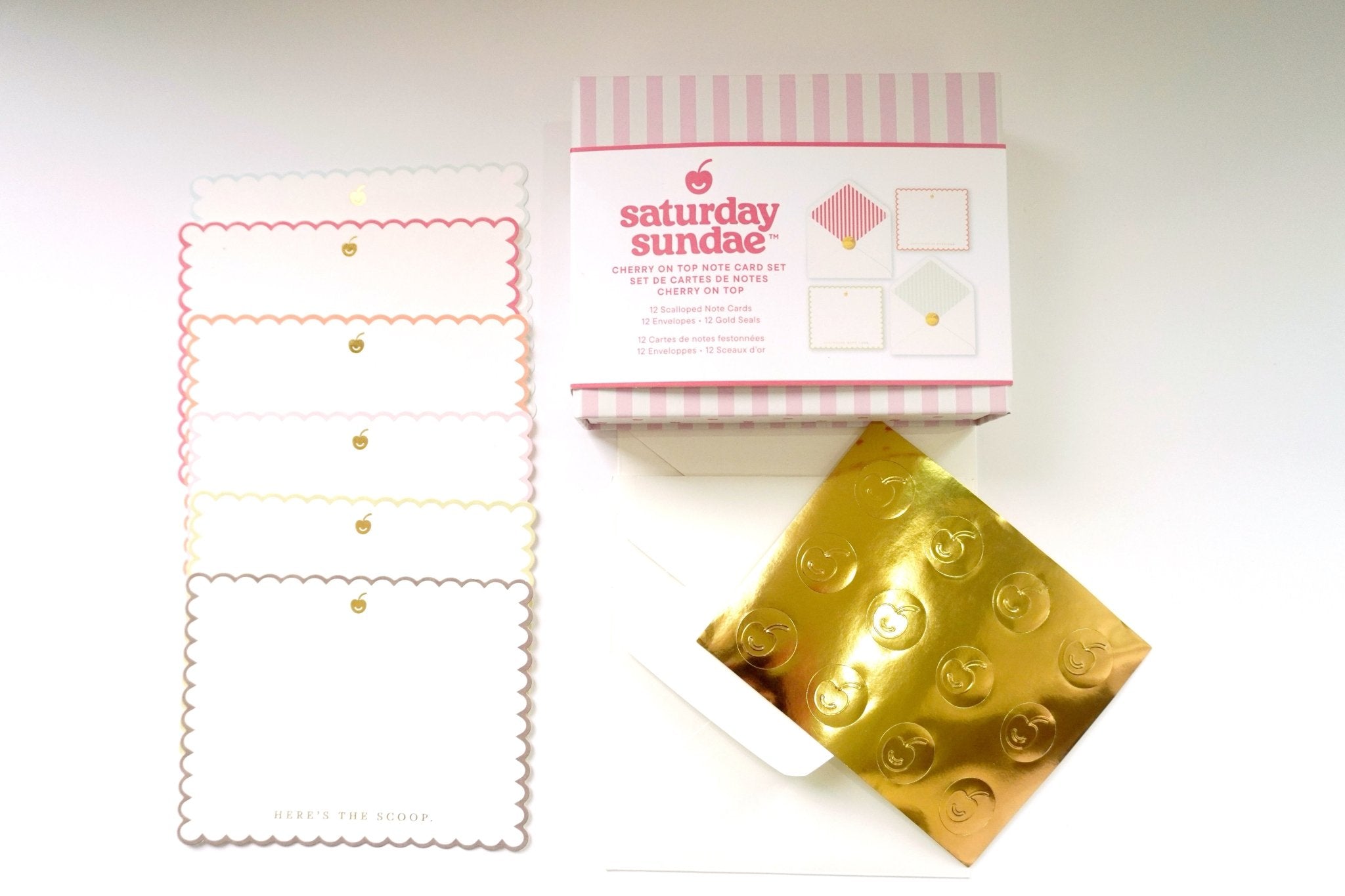 Saturday Sundae Sugar Sprinkles Cherry On Top Note Card Set - Anderson Ave boutique