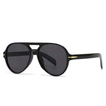 Shadow Aviator Blackout Sunglasses - Black - Anderson Ave boutique
