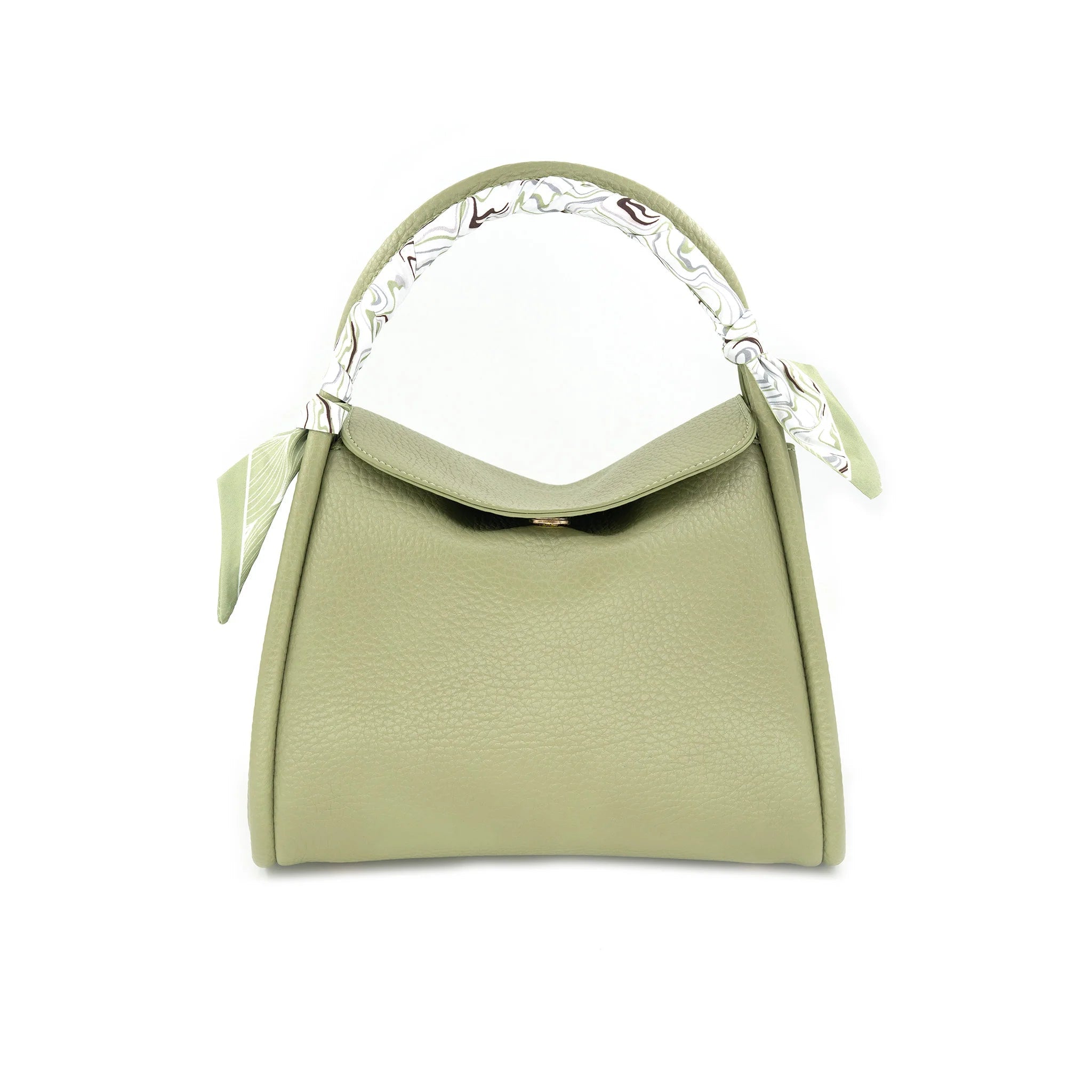 Tulum Chic Vegan Leather Handbag – Designer Scarf Handle Edition - Anderson Ave boutique