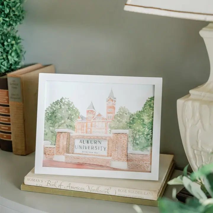 University of Alabama President’s Mansion Watercolor Art Print - Anderson Ave boutique