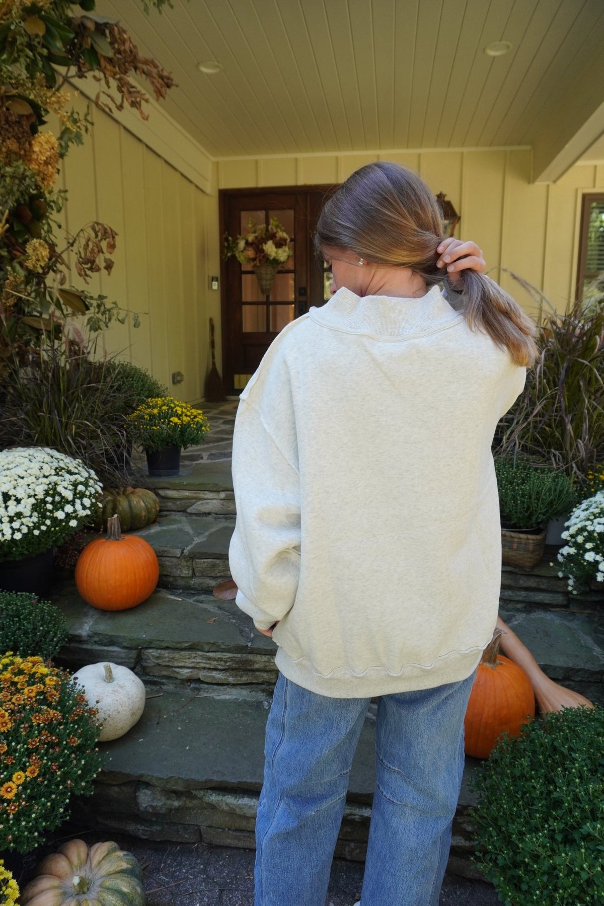 WWJD & AMEN Reversible Mock Neck sweatshirt - Anderson Ave boutique