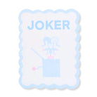 Dot Bam Crack Mahj mahjong tile shufflers with pink scalloped border and colorful mahjong-inspired design sold as a pair.