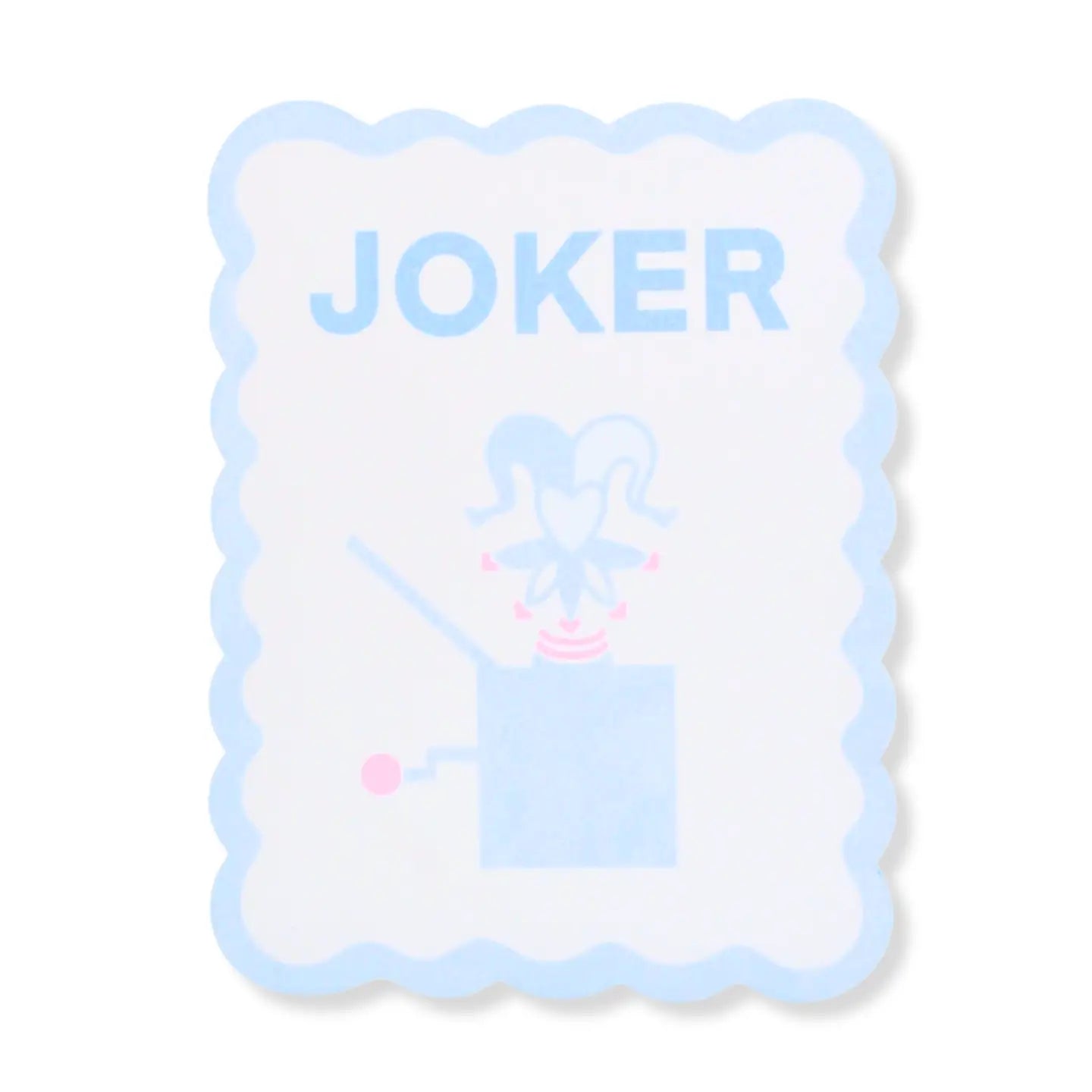Dot Bam Crack Mahj mahjong tile shufflers with pink scalloped border and colorful mahjong-inspired design sold as a pair.