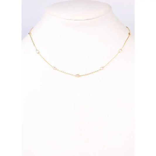 Mantega CZ Necklace Gold