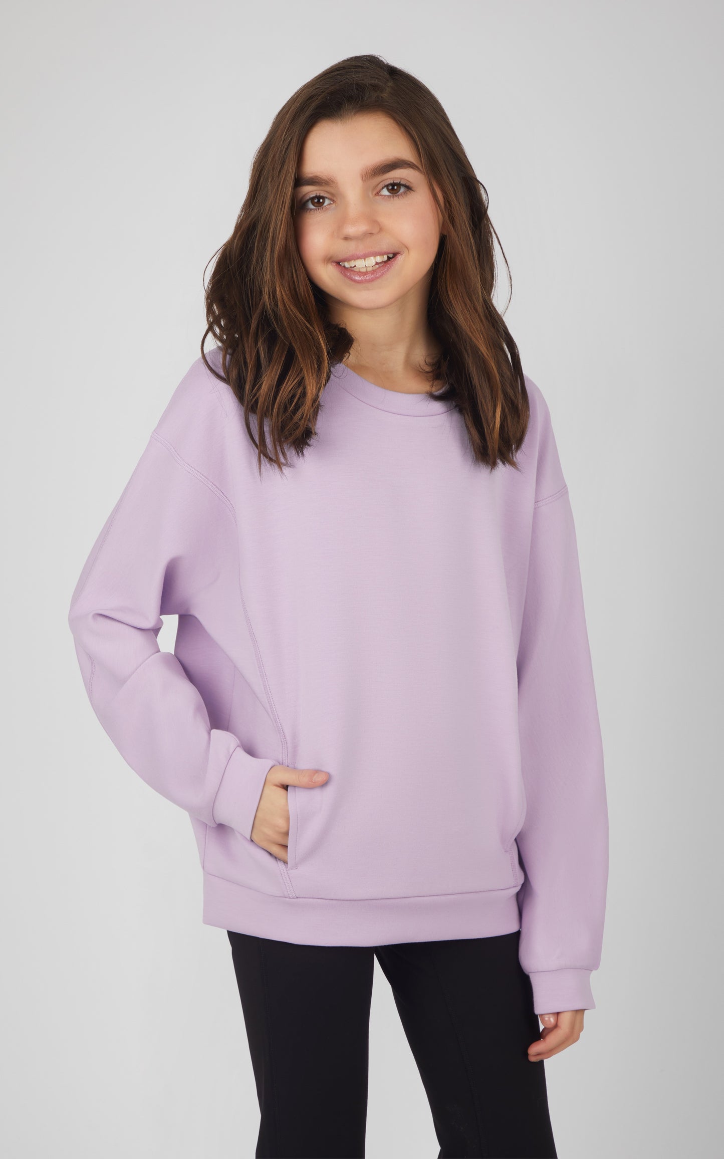 Soft Scuba Zuri Crew Neck Sweatshirt -Lavander