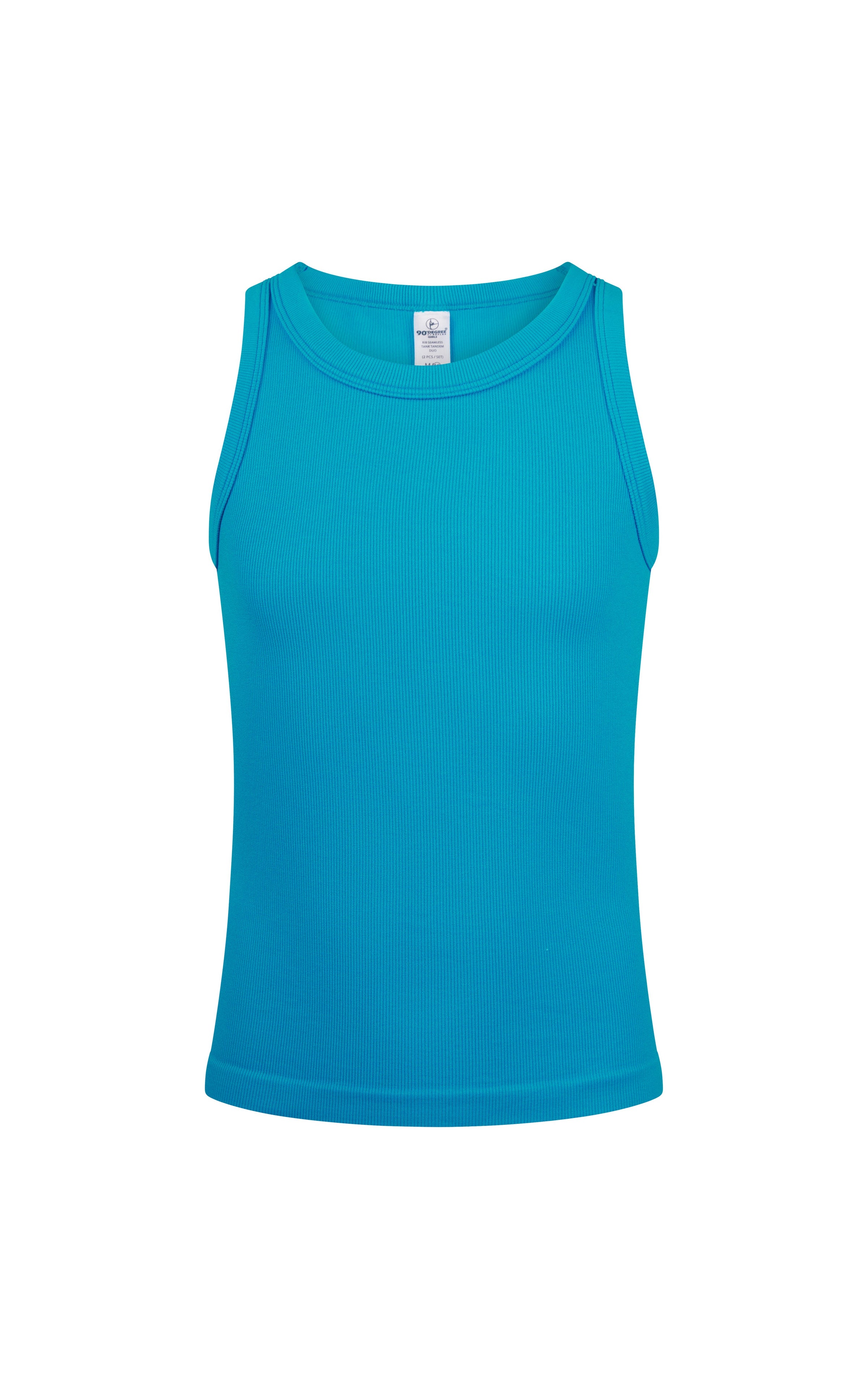 Blue tank top on a white background