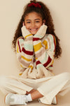 Tween Striped Knit Button-Up Cardigan