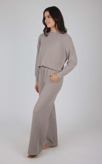 Scuba Ribbed Set - Mocha side