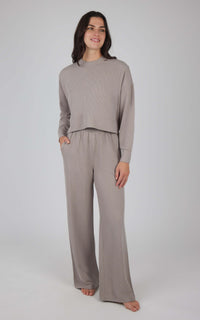 Scuba Ribbed Set - Mocha front