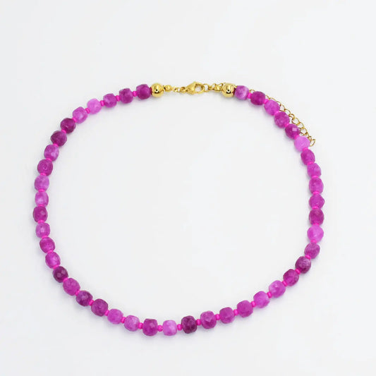 Fuchsia Gemstone Necklace