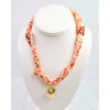 Orange & White Scarf Necklace