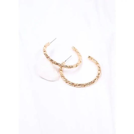 Mette Twisted Hoop Earring Gold