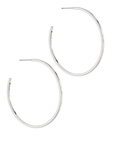 45mm Metal Hoops - Sliver - Anderson Ave boutique