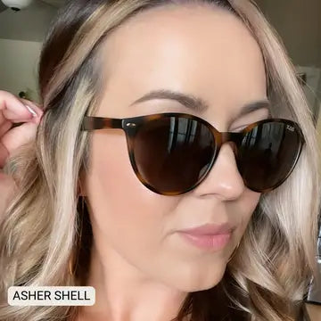Trendy women’s tortoise frame sunglasses with UV protection and flattering oversized fit