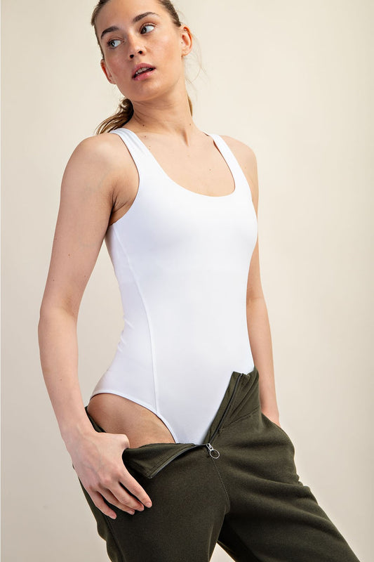 Butter Sleeveless Bodysuit - White