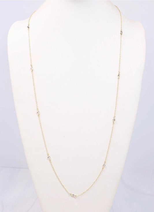 Carleton Cz Necklace -Gold