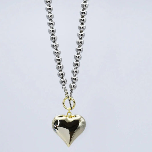 You Speak To My Heart Necklace -Sliver and Gold